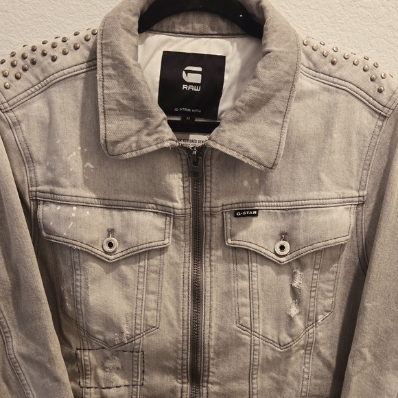 G-Star 3301 STUDS ZIP SLIM JACKET - Picture 2 of 15